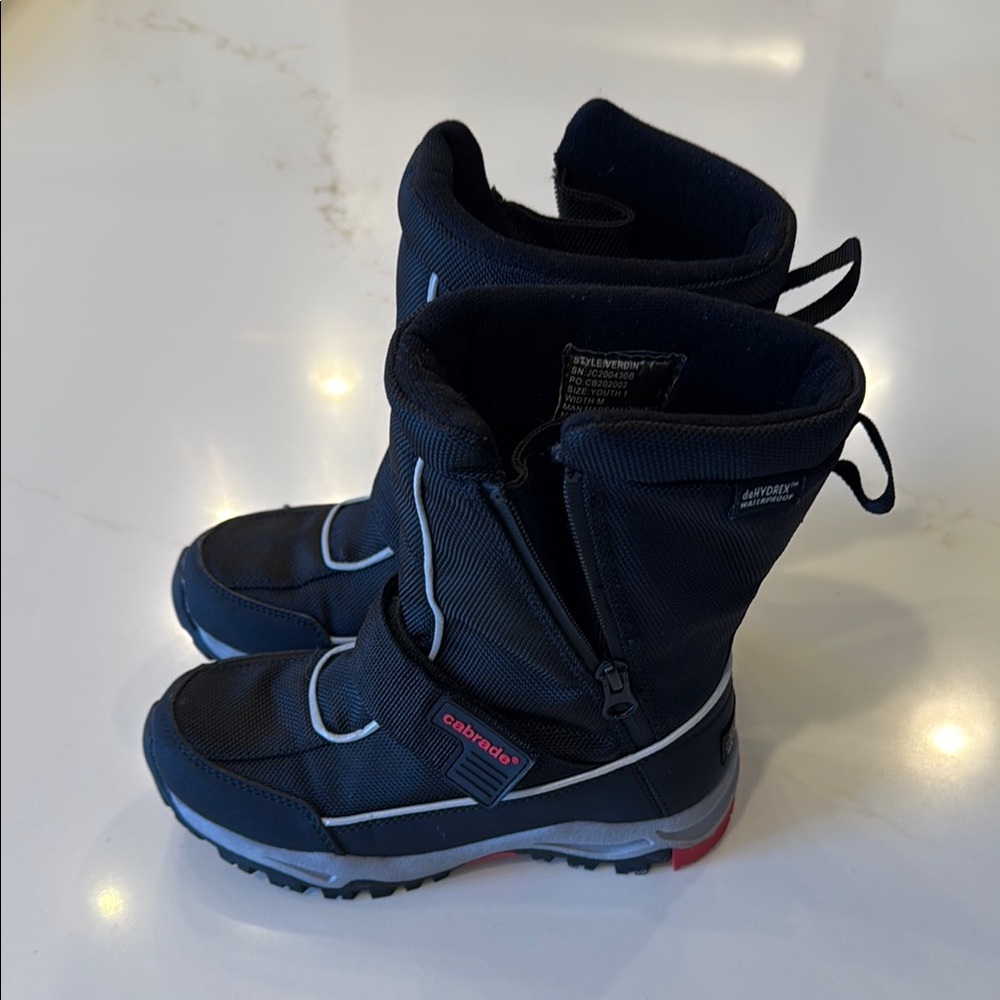 Kids Black Winter Boots